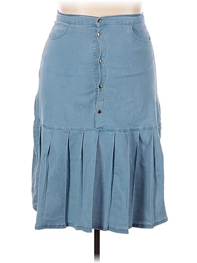 Pre-owned Assorted Brands Denim Skirt In Blue