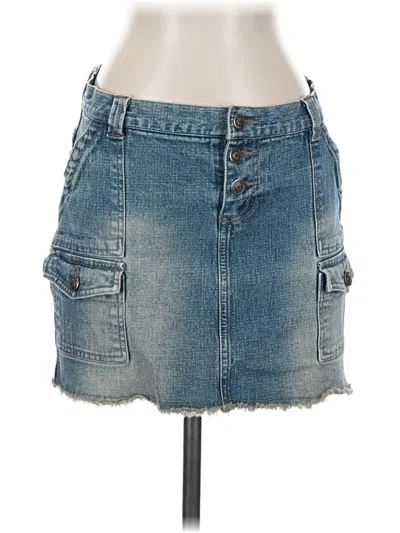 Pre-owned Assorted Brands Denim Skirt In Blue