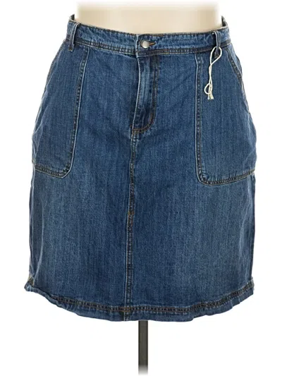 Pre-owned Assorted Brands Denim Skirt In Blue