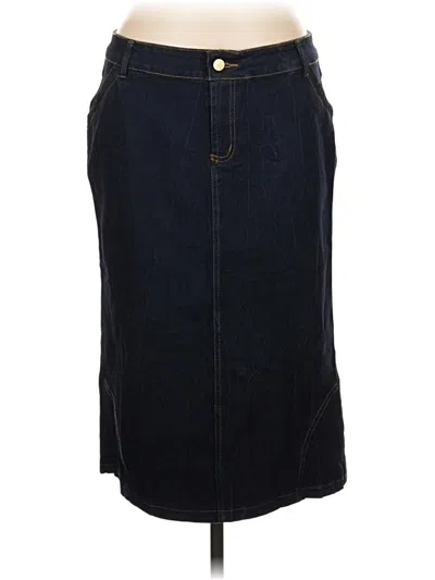 Pre-owned Assorted Brands Denim Skirt In Blue