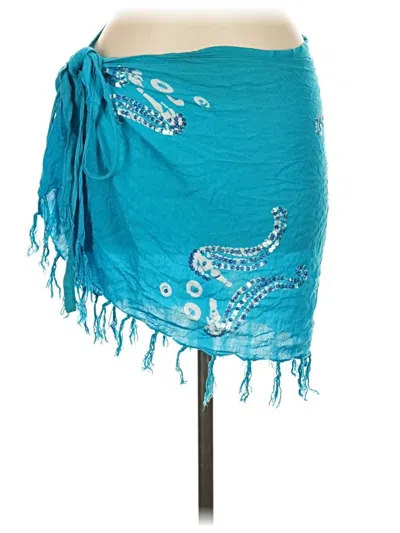 Pre-owned Assorted Brands Denim Skirt In Blue