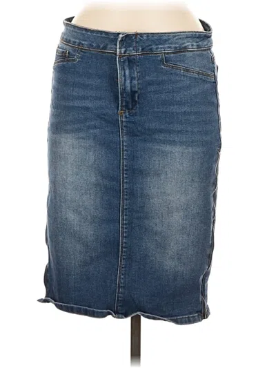 Pre-owned Assorted Brands Denim Skirt In Blue
