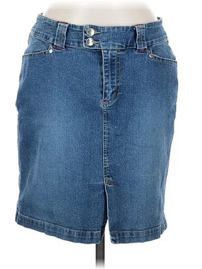 Pre-owned Assorted Brands Denim Skirt In Blue