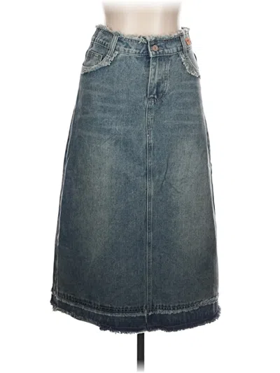 Pre-owned Assorted Brands Denim Skirt In Blue