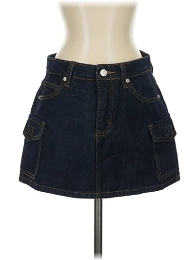 Pre-owned Assorted Brands Denim Skirt In Blue