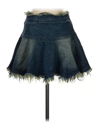 Pre-owned Assorted Brands Denim Skirt In Blue