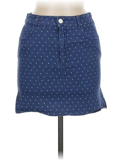 Pre-owned Assorted Brands Denim Skirt In Blue
