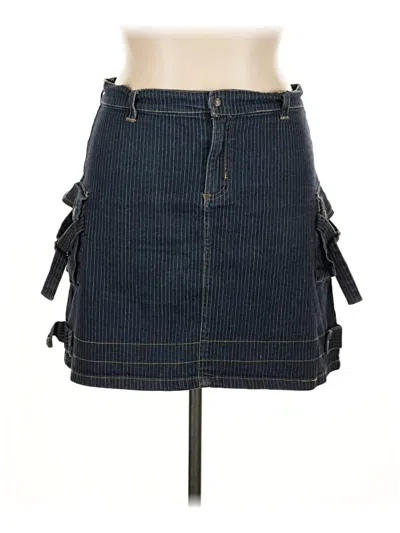 Pre-owned Assorted Brands Denim Skirt In Blue