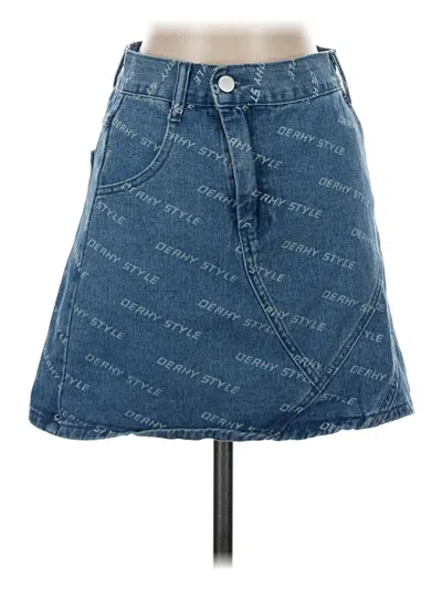 Pre-owned Assorted Brands Denim Skirt In Blue