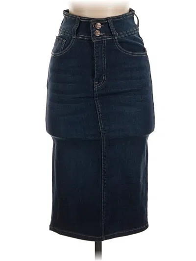 Pre-owned Assorted Brands Denim Skirt In Blue