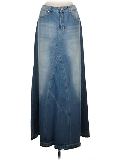 Pre-owned Assorted Brands Denim Skirt In Blue