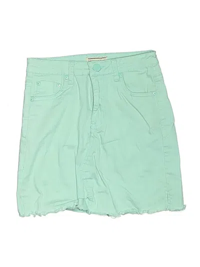Pre-owned Assorted Brands Kids' Denim Skirt In Green