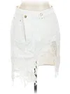 Assorted Brands Denim Skirt In White