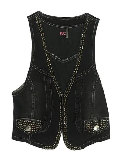 Pre-owned Assorted Brands Kids' Denim Vest In Black