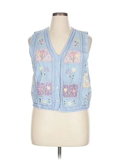Pre-owned Assorted Brands Denim Vest In Blue