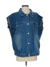Assorted Brands Denim Vest In Blue