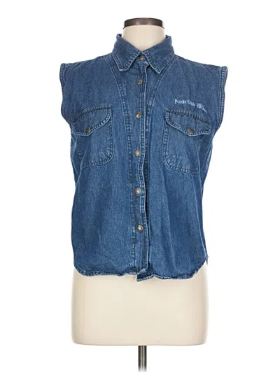 Pre-owned Assorted Brands Denim Vest In Blue