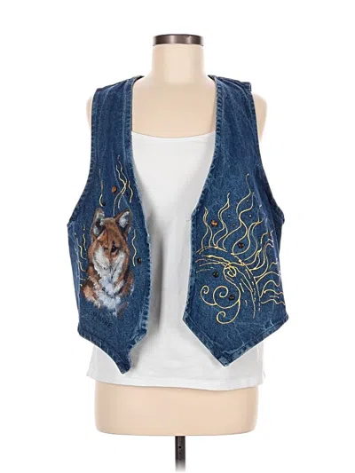 Pre-owned Assorted Brands Denim Vest In Blue