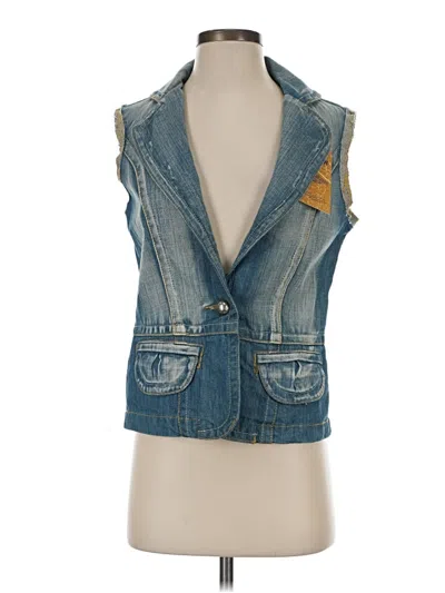 Pre-owned Assorted Brands Denim Vest In Blue