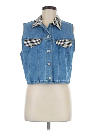 Pre-owned Assorted Brands Denim Vest In Blue