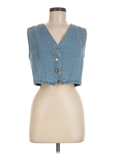 Pre-owned Assorted Brands Denim Vest In Blue