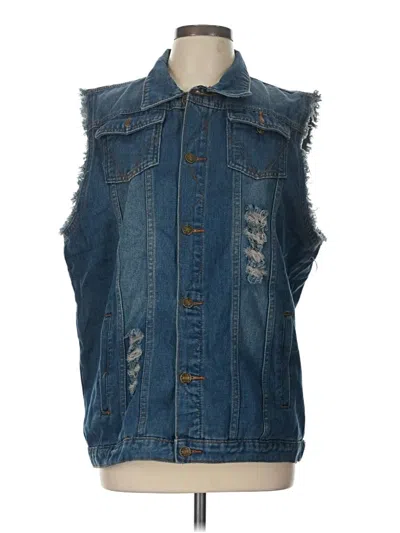 Pre-owned Assorted Brands Denim Vest In Blue