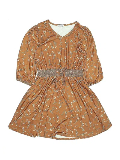 Pre-owned Assorted Brands Kids' Dress In Brown