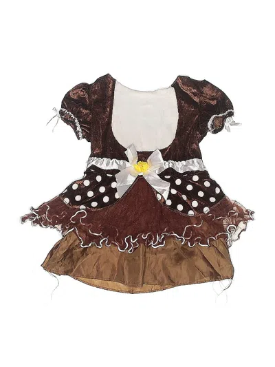 Pre-owned Assorted Brands Kids' Dress In Brown