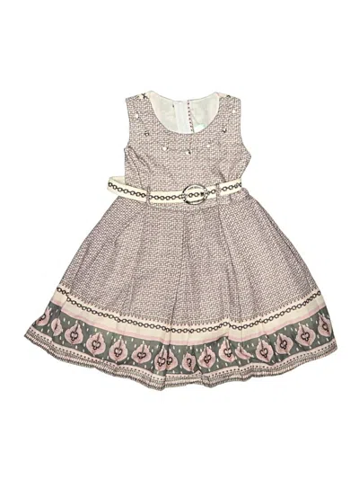 Pre-owned Assorted Brands Kids' Dress In Brown