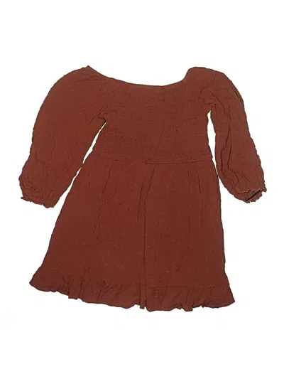 Pre-owned Assorted Brands Kids' Dress In Brown