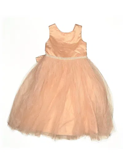 Pre-owned Assorted Brands Kids' Dress In Brown