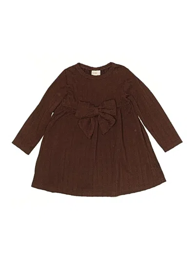 Pre-owned Assorted Brands Kids' Dress In Brown