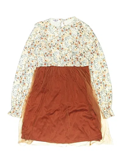 Pre-owned Assorted Brands Kids' Dress In Brown