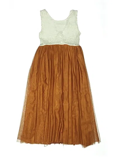 Pre-owned Assorted Brands Kids' Dress In Brown