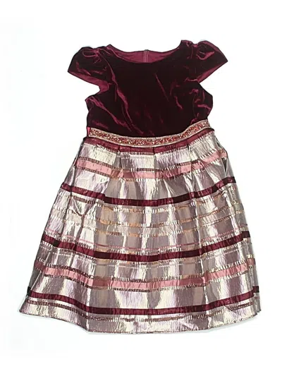Pre-owned Assorted Brands Kids' Dress In Burgundy