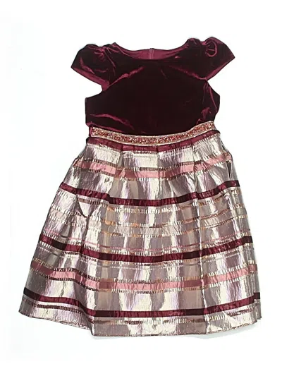 Pre-owned Assorted Brands Kids' Dress In Burgundy
