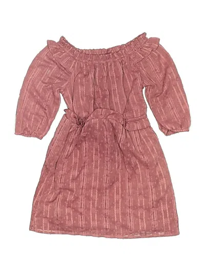 Pre-owned Assorted Brands Kids' Dress In Burgundy