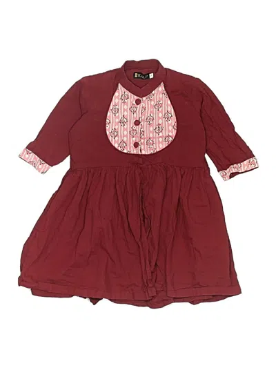 Pre-owned Assorted Brands Kids' Dress In Burgundy