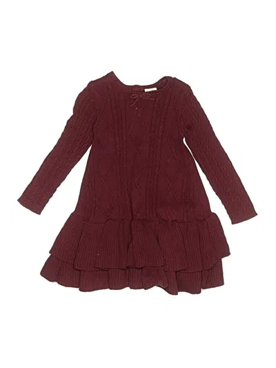 Pre-owned Assorted Brands Kids' Dress In Burgundy