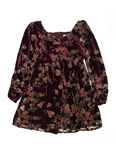 Pre-owned Assorted Brands Kids' Dress In Burgundy
