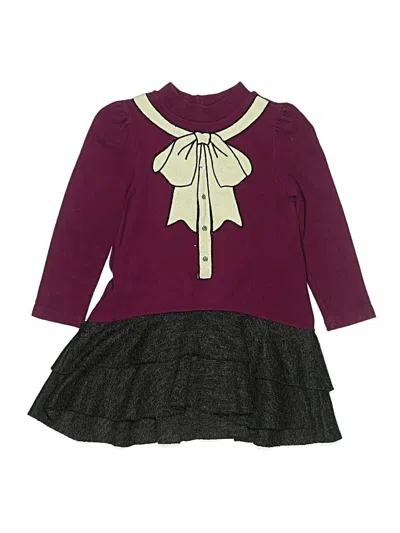 Pre-owned Assorted Brands Kids' Dress In Burgundy