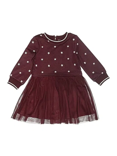 Pre-owned Assorted Brands Kids' Dress In Burgundy