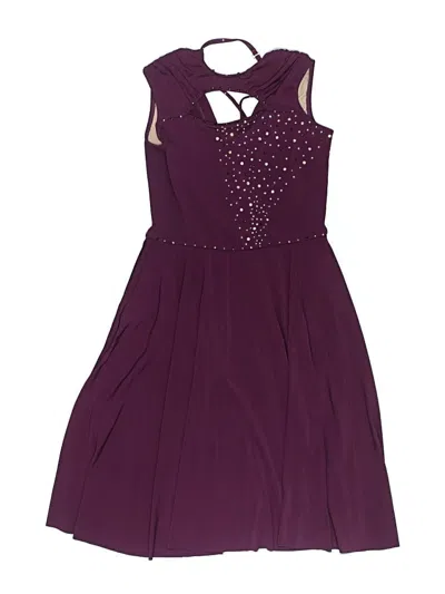 Pre-owned Assorted Brands Kids' Dress In Burgundy