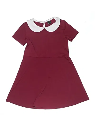 Pre-owned Assorted Brands Kids' Dress In Burgundy
