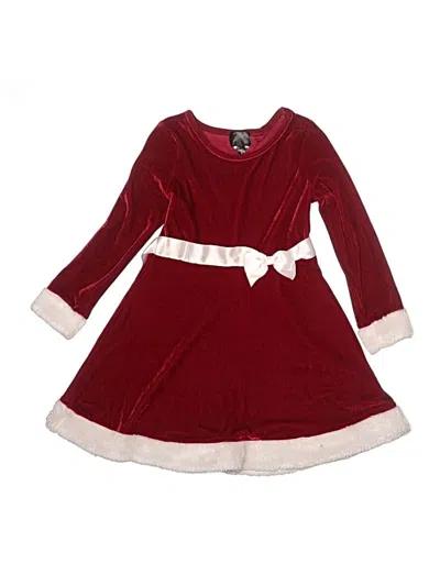 Pre-owned Assorted Brands Kids' Dress In Burgundy