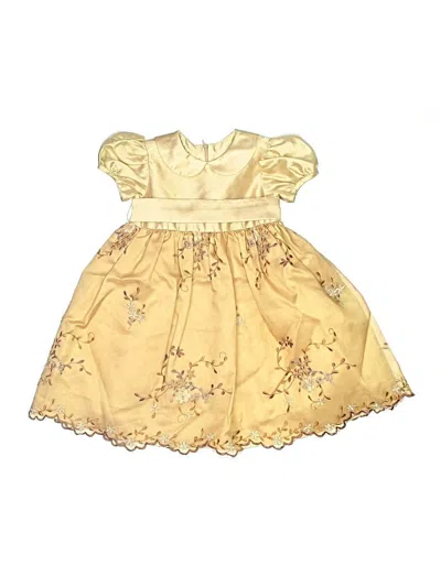 Pre-owned Assorted Brands Kids' Dress In Gold