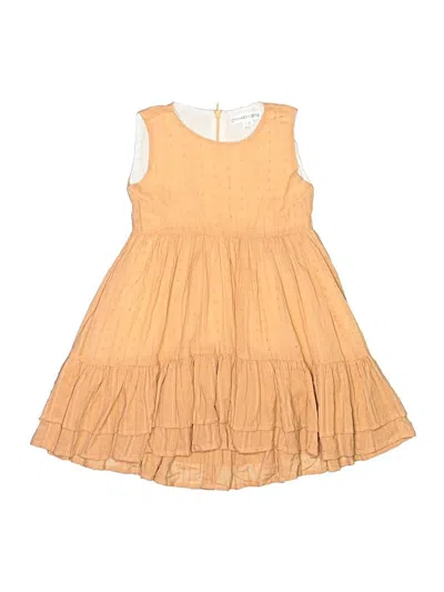 Pre-owned Assorted Brands Kids' Dress In Gold