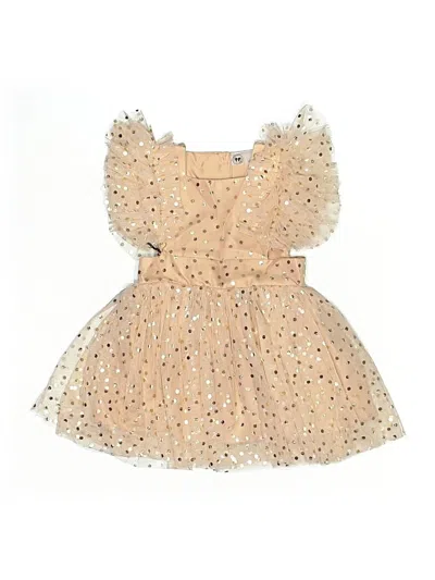Pre-owned Assorted Brands Kids' Dress In Gold