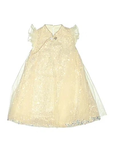 Pre-owned Assorted Brands Kids' Dress In Gold