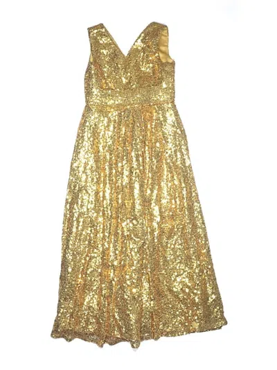 Pre-owned Assorted Brands Kids' Dress In Gold